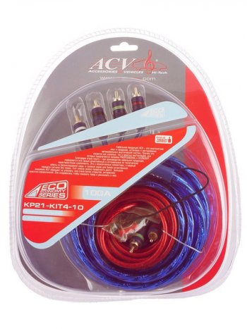 Комплект проводов ACV  21-KIT4-10 10AWG ECO (4-канального усилителя)