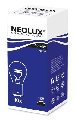 Галогенная лампа NEOLUX N566 P21/4W 12V BAZ15D (комплект 10 шт.)