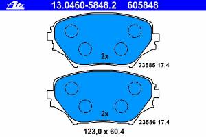 Колодки тормозные дисковые ATE 13.0460-5848.2
