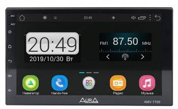 Автомагнитола Aura AMV-7700 2-DIN емкостной ЖК дисплей, Bluetooth, Wi-Fi