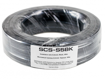Монтажный провод Aura SCS-S5BK (черный, 100м)