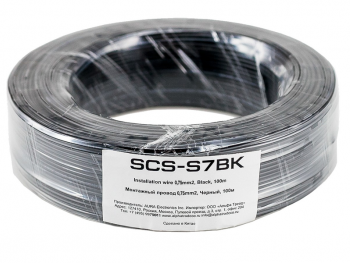 Монтажный провод Aura SCS-S7BK (черный, 100м)