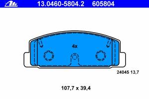 Колодки тормозные дисковые ATE 13.0460-5804.2
