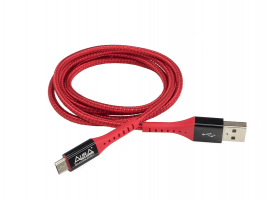 Кабель USB Aura TPC-UM7R MicroUSB, красный 1.2 метра