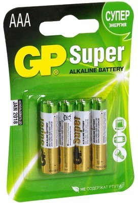 Батарейка GP 24A LP03/AAA (по 4 шт. в  упаковке)