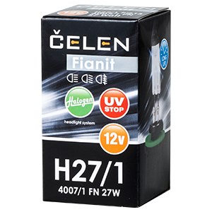Галогенная лампа CELEN H27/1 4007/1 FN 12V 27W Halogen Fianit (прозрачная) + 35% Long life, UV-stop