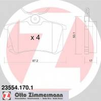 Колодки тормозные дисковые ZIMMERMANN 23554.170.1