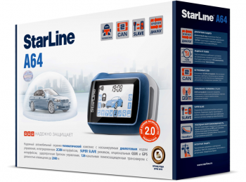 Автосигнализация StarLine A64 2CAN 2Slave Т2.0+S-20.3