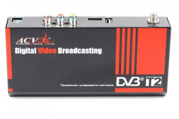 Цифровой тюнер ACV  TR44-1004 DVB-T2 тюнер/FullHD/USB-записьТВ/Антенна/ПультДУ/Видео-выход/HDMI