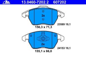 Колодки тормозные дисковые ATE 13.0460-7202.2