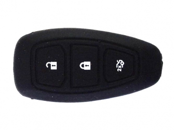 Чехол для ключа смарт Форд 3 кн. (Мондео keyless entry европеец) черный, СМ019